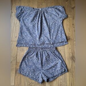 Mirth Pajama Short Set in Lilac Popover size Large